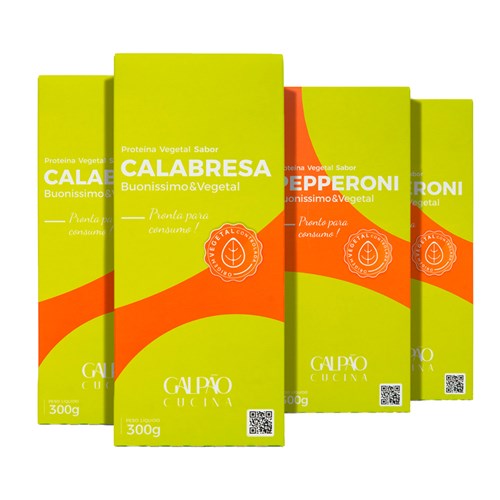 Kit Calabresa + Pepperoni Vegetal - 2 Unids Cada