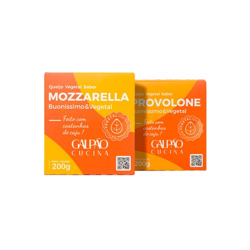 Kit Fondue Mozzarella + Provolone Vegetal - 1 Unid Cada